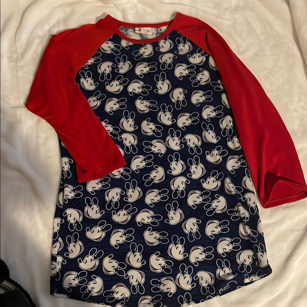 LuLaRoe Long Sleeve Tee - Red and Blue